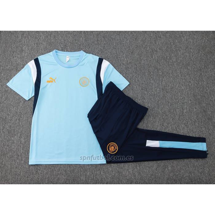 Chandal del Manchester City Manga Corta 2023-2024 Azul